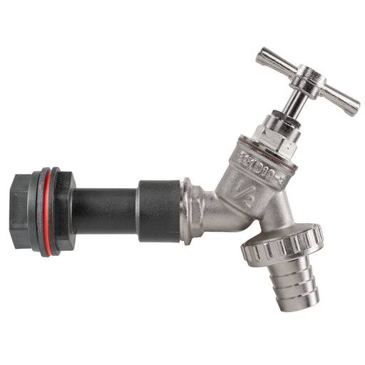 Water Butt Extension Kit 1/2" with Nickel Plated Barbed Tap and Drill Bit - Home & Garden > Lawn & Garden Tech Hose & Fittings