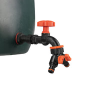 Water Butt Extension Kit 1/2" with Black Dial Tap + Two-Way Splitter - Home & Garden > Lawn & Garden > Watering & Irrigation Tech Hose & Fittings