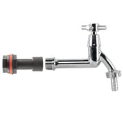 Water Butt Extension Kit 1/2" with Extended Brass Chrome Tap 1/2" Barb - Garden watering