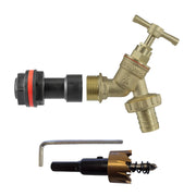 Water Butt Extension Kit 3/4" with Brass Barbed Tap and Drill Bit - Home & Garden > Lawn & Garden Tech Hose & Fittings