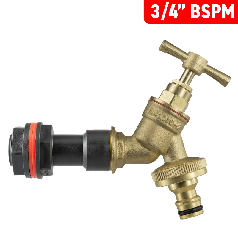 Water Butt Extension Kit 3/4" with Brass Quick Connect Tap - Home & Garden > Lawn & Garden > Watering & Irrigation Tech Hose & Fittings