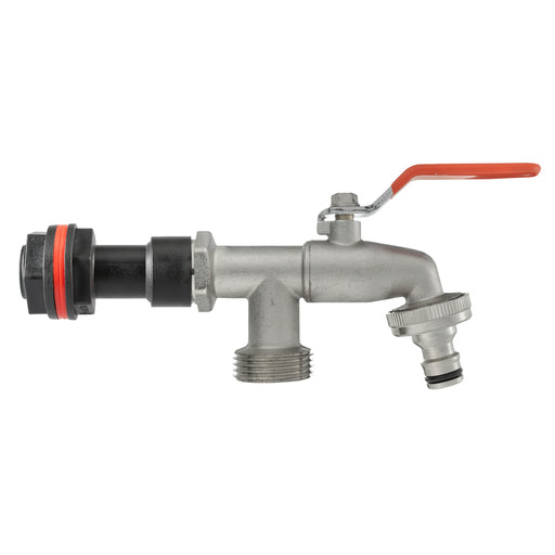 Water Butt Extension Kit 3/4" with Double Tap and Drill Bit - Home & Garden > Lawn & Garden Tech Hose & Fittings