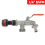 Water Butt Extension Kit 3/4" with Double Tap and Drill Bit - Home & Garden > Lawn & Garden Tech Hose & Fittings