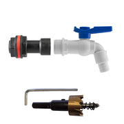 Water Butt Extension Kit 3/4" with White PVC Tap and Drill Bit - Home & Garden > Lawn & Garden Tech Hose & Fittings