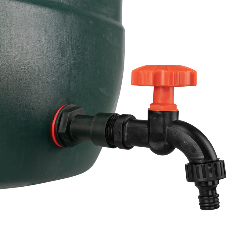 Water Butt Extension Kit 3/4" with Black Dial Tap and Drill Bit - Home & Garden > Lawn & Garden Tech Hose & Fittings