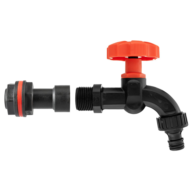 Water Butt Extension Kit 3/4" with Black Dial Tap - Home & Garden > Lawn & Garden > Watering & Irrigation Tech Hose & Fittings