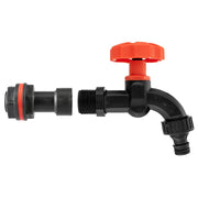 Water Butt Extension Kit 3/4" with Black Dial Tap and Drill Bit - Home & Garden > Lawn & Garden Tech Hose & Fittings