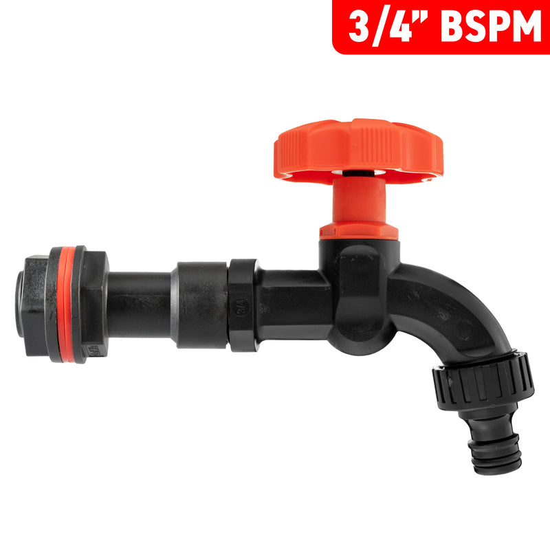 Water Butt Extension Kit 3/4" with Black Dial Tap - Home & Garden > Lawn & Garden > Watering & Irrigation Tech Hose & Fittings