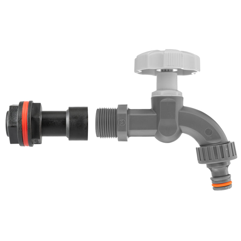 Water Butt Extension Kit 3/4" with Grey Dial Tap - Home & Garden > Lawn & Garden > Watering & Irrigation Tech Hose & Fittings