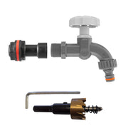 Water Butt Extension Kit 3/4" with Grey Dial Tap and Drill Bit - Home & Garden > Lawn & Garden Tech Hose & Fittings
