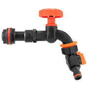 Water Butt Extension Kit 3/4" with Black Dial Tap + Two-Way Splitter - Home & Garden > Lawn & Garden > Watering & Irrigation Tech Hose & Fittings