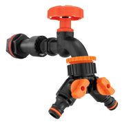 Water Butt Extension Kit 3/4" with Black Dial Tap + Two-Way Splitter - Home & Garden > Lawn & Garden > Watering & Irrigation Tech Hose & Fittings