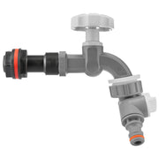 Water Butt Extension Kit 3/4" with Grey Dial Tap + Two-Way Splitter - Home & Garden > Lawn & Garden > Watering & Irrigation Tech Hose & Fittings