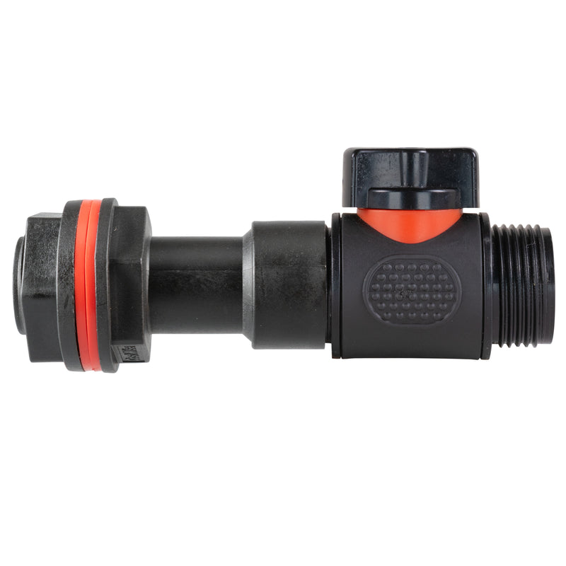 Water Butt Extension Kit 3/4" with 3/4" BSP In-Line Valve and Drill Bit - Home & Garden > Lawn & Garden Tech Hose & Fittings