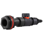 Water Butt Extension Kit 3/4" with In-Line Valve + 16mm Barb and Drill Bit - Home & Garden > Lawn & Garden Tech Hose & Fittings