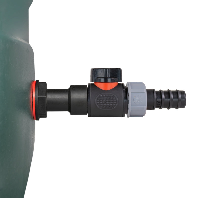 Water Butt Extension Kit 3/4" with In-Line Valve + 20mm Barb and Drill Bit - Home & Garden > Lawn & Garden Tech Hose & Fittings