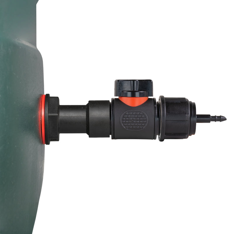 Water Butt Extension Kit 3/4" with In-Line Valve + 4mm Micro Barb and Drill Bit - Home & Garden > Lawn & Garden Tech Hose & Fittings