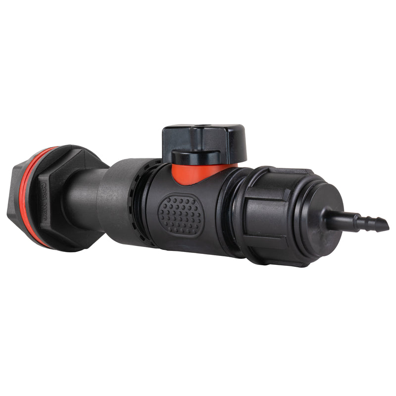 Water Butt Extension Kit 3/4" with In-Line Valve + 4mm Micro Barb - Home & Garden > Lawn & Garden > Watering & Irrigation Tech Hose & Fittings