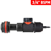 Water Butt Extension Kit 3/4" with In-Line Valve + 4mm Micro Barb - Home & Garden > Lawn & Garden > Watering & Irrigation Tech Hose & Fittings