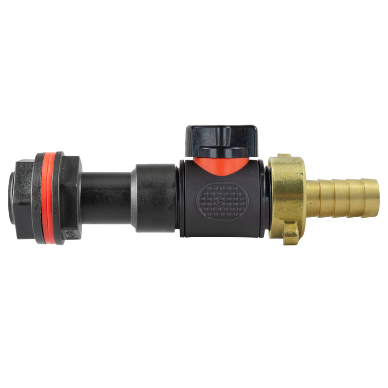 Water Butt Extension Kit 3/4" with In-Line Valve + Brass 1/2" Barb - Home & Garden > Lawn & Garden > Watering & Irrigation Tech Hose & Fittings
