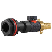 Water Butt Extension Kit 3/4" with In-Line Valve + Brass 3/4" Barb - Home & Garden > Lawn & Garden > Watering & Irrigation Tech Hose & Fittings