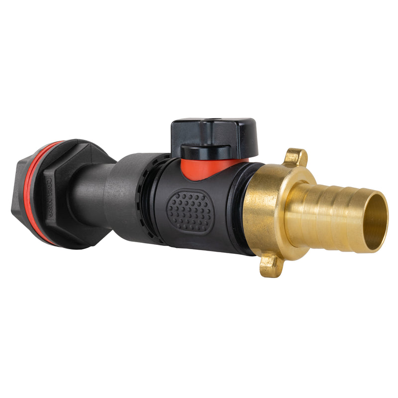 Water Butt Extension Kit 3/4" with In-Line Valve + Brass 3/4" Barb - Home & Garden > Lawn & Garden > Watering & Irrigation Tech Hose & Fittings