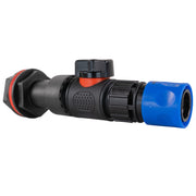 Water Butt Extension Kit 3/4" with In-Line Valve + Female Quick Connector Blue - Home & Garden > Lawn & Garden > Watering & Irrigation Tech Hose & Fittings