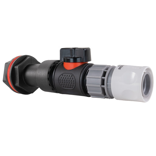 Water Butt Extension Kit 3/4" with In-Line Valve + Female Quick Connector WL and Drill Bit - Home & Garden > Lawn & Garden Tech Hose & Fittings