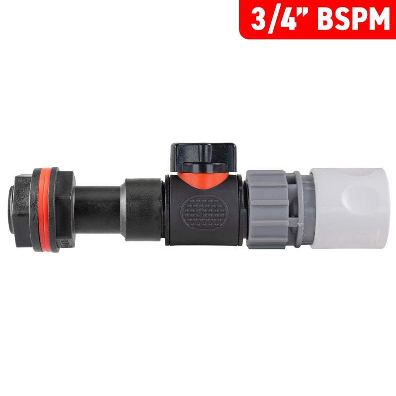 Water Butt Extension Kit 3/4" with In-Line Valve + Female Quick Connector WL - Hardware > Plumbing > Plumbing Fittings & Supports > Plumbing Valves Tech Hose & Fittings