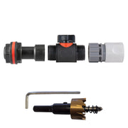 Water Butt Extension Kit 3/4" with In-Line Valve + Female Quick Connector WL and Drill Bit - Home & Garden > Lawn & Garden Tech Hose & Fittings