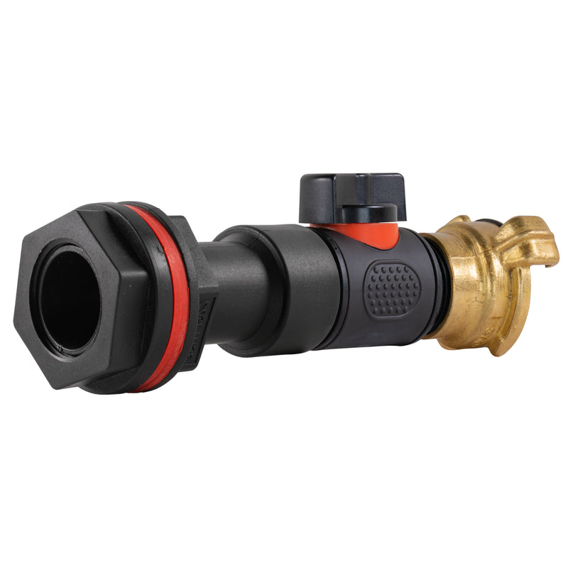 Water Butt Extension Kit 3/4" with In-Line Valve + Geka and Drill Bit - Home & Garden > Lawn & Garden Tech Hose & Fittings