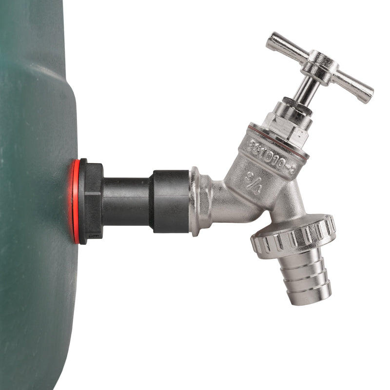 Water Butt Extension Kit 3/4" with Nickel Plated Barbed Tap and Drill Bit - Home & Garden > Lawn & Garden Tech Hose & Fittings