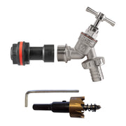 Water Butt Extension Kit 3/4" with Nickel Plated Barbed Tap and Drill Bit - Home & Garden > Lawn & Garden Tech Hose & Fittings