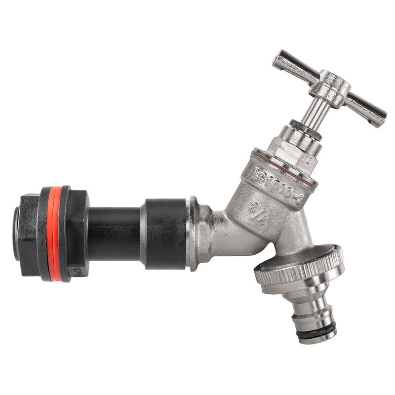 Water Butt Extension Kit 3/4" with Nickel Plated Quick Connect Tap - Hardware > Plumbing > Plumbing Fittings & Supports > Plumbing Valves Tech Hose & Fittings