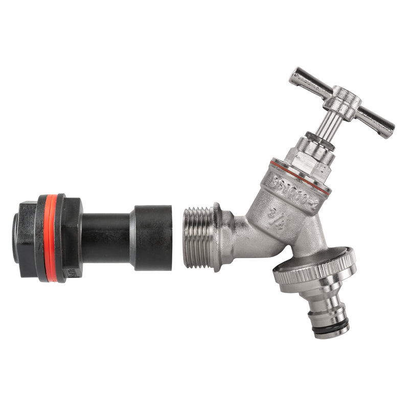 Water Butt Extension Kit 3/4" with Nickel Plated Quick Connect Tap - Hardware > Plumbing > Plumbing Fittings & Supports > Plumbing Valves Tech Hose & Fittings