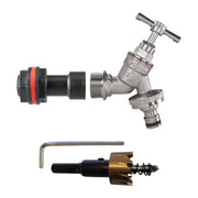 Water Butt Extension Kit 3/4" with Nickel Plated Quick Connect Tap and Drill Bit - Home & Garden > Lawn & Garden Tech Hose & Fittings