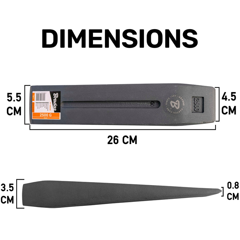 2.5kg Heavy Duty Log Splitter Wedge - Home & Garden Garden tools & Accesories