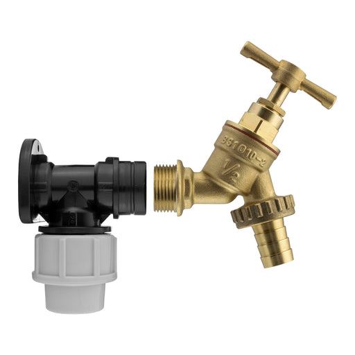 Wall Flange Kit 20mm MDPE - Brass Garden Tap 1/2" Barb - Hardware > Plumbing > Plumbing Fittings & Supports > Plumbing Flanges Tech Hose & Fittings