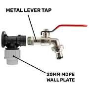 Wall Flange Kit 20mm MDPE - Lever Tap & Snap On - Home & Garden > Lawn & Garden Tech Hose & Fittings
