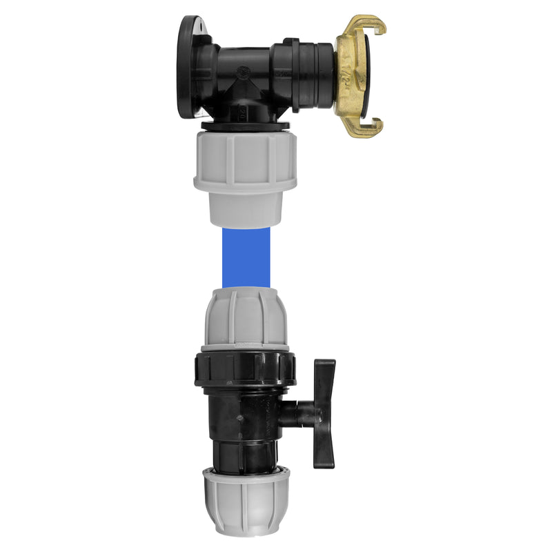 Wall Flange Kit 20mm MDPE - Geka & In Line Valve - Home & Garden > Lawn & Garden Tech Hose & Fittings