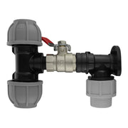 Wall Flange Kit 20mm MDPE - Lever Valve & 25mm MDPE Tee Outlet - Home & Garden > Lawn & Garden Tech Hose & Fittings