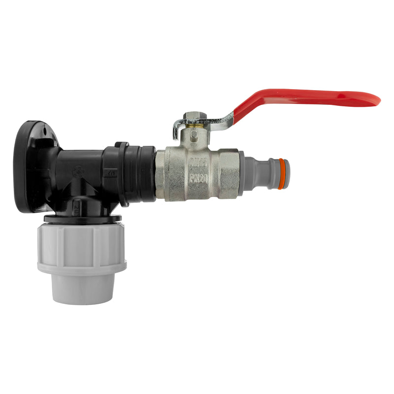 Wall Flange Kit 20mm MDPE - Lever Valve & Snap On WL - Home & Garden > Lawn & Garden Tech Hose & Fittings