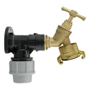 Wall Flange Kit 20mm MDPE + Bib Tap Geka Outlet - Home & Garden > Lawn & Garden Tech Hose & Fittings
