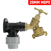 Wall Flange Kit 20mm MDPE + Bib Tap Geka Outlet - Home & Garden > Lawn & Garden Tech Hose & Fittings