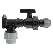 Wall Flange Kit 25mm MDPE + Large Plastic Valve & 20mm MDPE Straight - Home & Garden > Lawn & Garden Tech Hose & Fittings