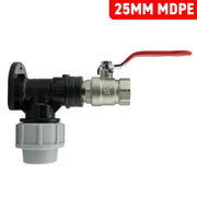 Wall Flange Kit 25mm MDPE + Lever Valve ¾” BSP - Home & Garden > Lawn & Garden Tech Hose & Fittings