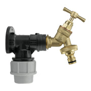 Wall Flange Kit 25mm MDPE - Brass Garden Tap Snap-On Male - Home & Garden > Lawn & Garden Tech Hose & Fittings