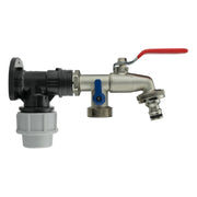 Wall Flange Kit 25mm MDPE + Double Lever Tap ¾” BSP - Home & Garden > Lawn & Garden Tech Hose & Fittings