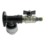 Wall Flange Kit 25mm MDPE + Bib Valve + Click Lock Male Lime - Home & Garden > Lawn & Garden Tech Hose & Fittings