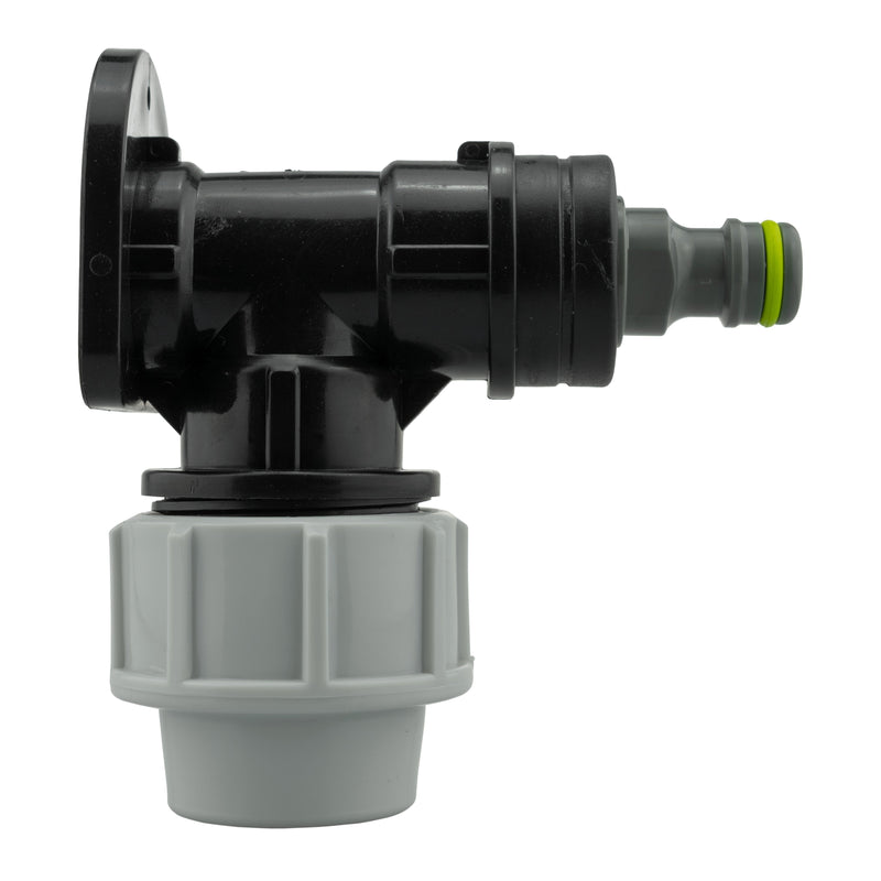 Wall Flange Kit 25mm MDPE + Quick Connector Male - Home & Garden > Lawn & Garden Tech Hose & Fittings